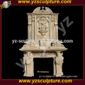 indoor antique nature stone freestanding fireplace surround for sale